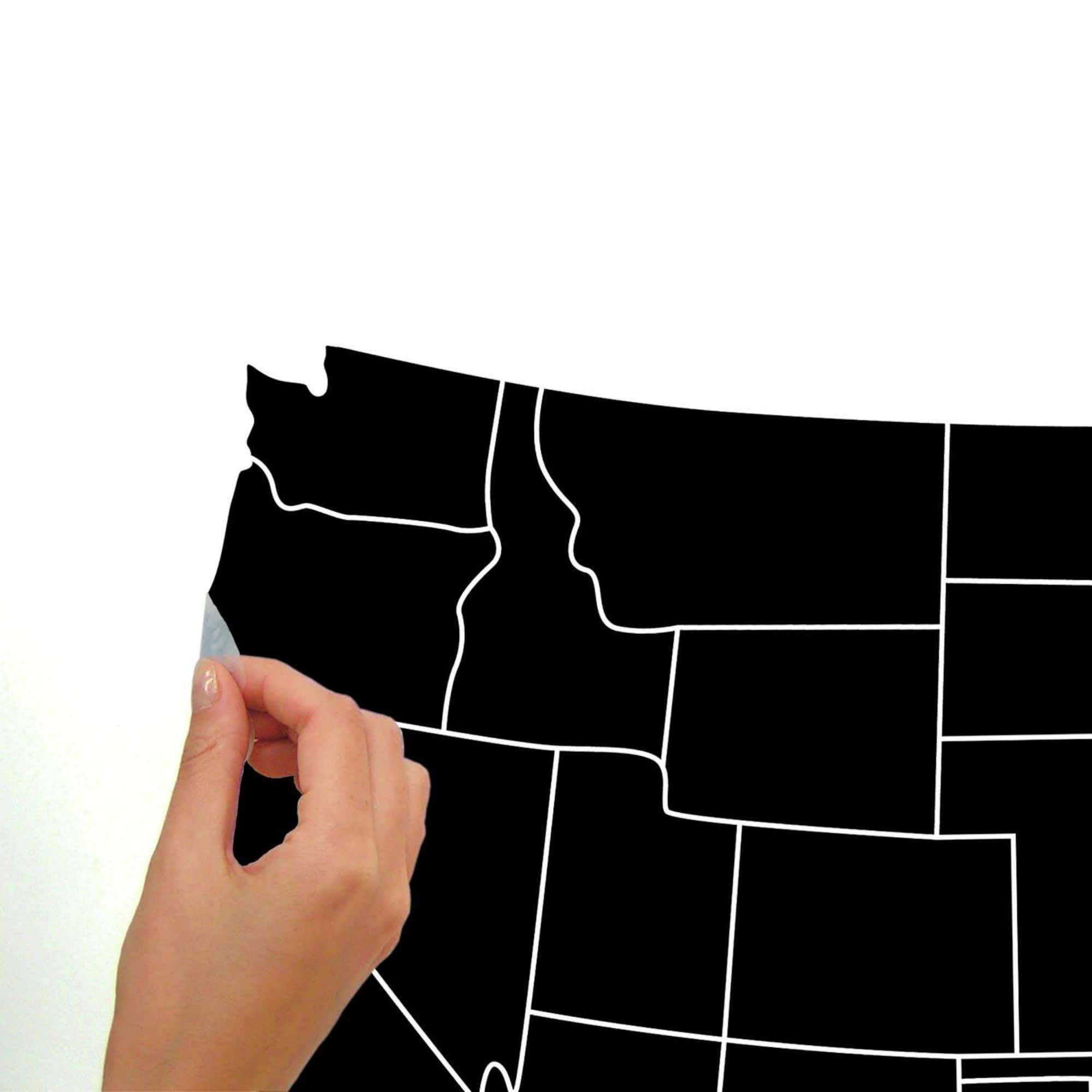 RoomMates United States Chalk Map Peel & Stick Giant Decals